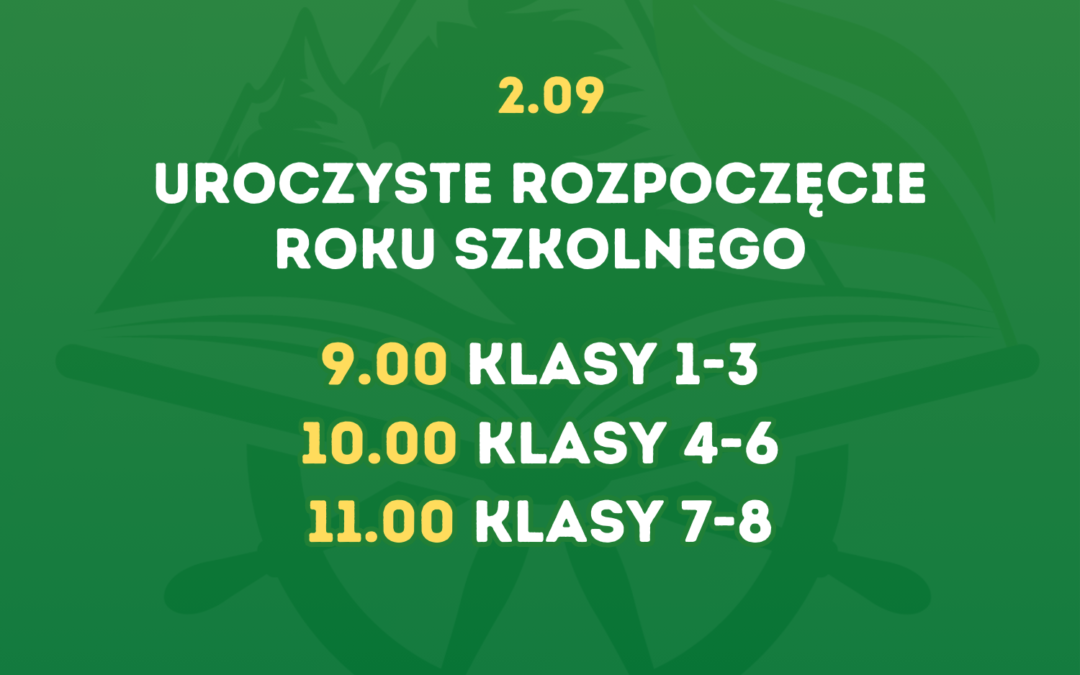 Uroczyste rozpoczęcie roku szkolnego 2024/2025