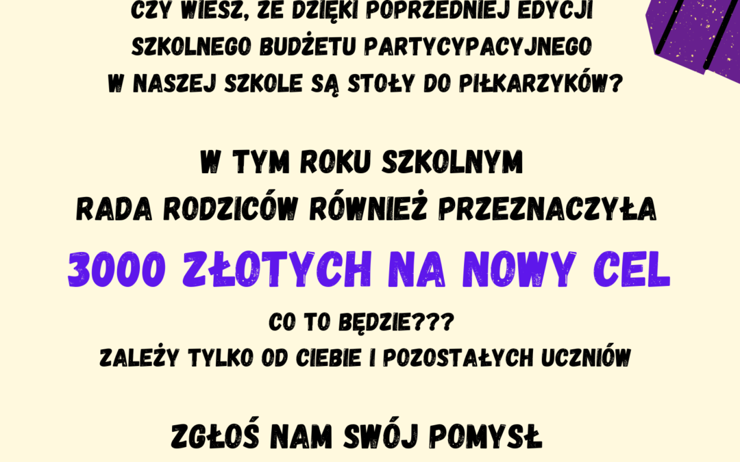 Nowa edycja Szkolnego Budżetu Partycypacyjnego