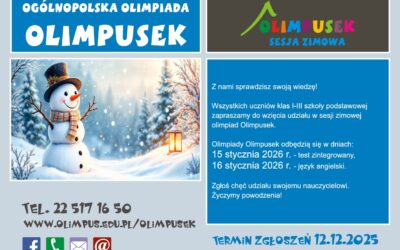 ,,Olimpusek” Ogólnopolska Olimpiada języka angielskiego – weź udział!