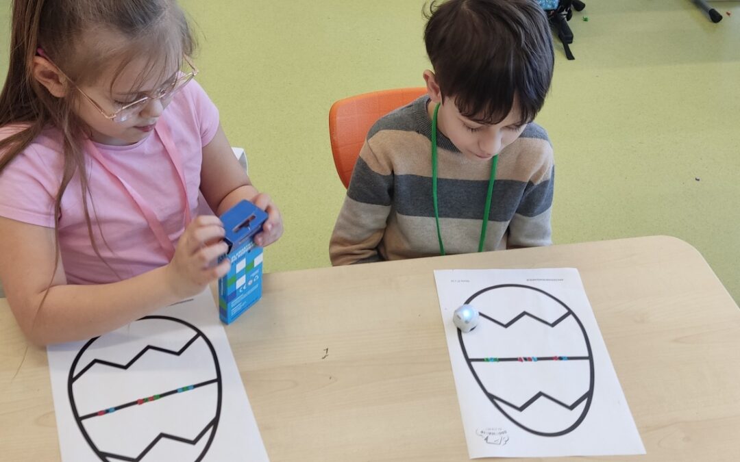 Kodowanie na dywanie i pierwsze kroki z Ozobotami w klasie 1a